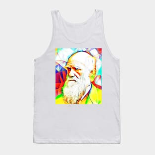 Charles Darwin Colourful Portrait | Charles Darwin Artwork 12 Tank Top